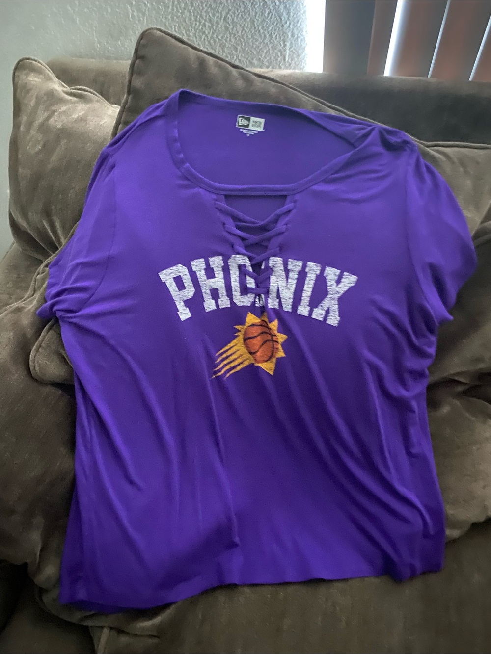 Phoenix Suns Lace-Up Purple Women’s Top